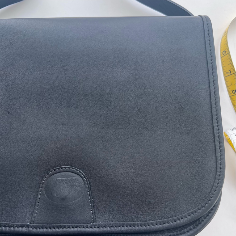 Vintage rare NWT  United Airlines uniform black genuine leather handbag . - Picture 2 of 16